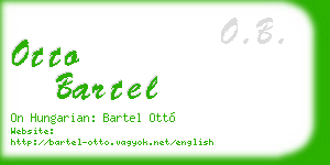 otto bartel business card